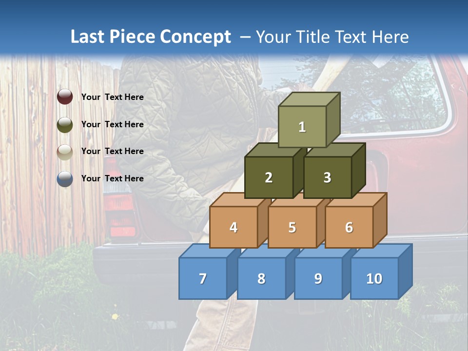 A Man Holding A Baseball Bat Sitting On The Back Of A Truck PowerPoint Template