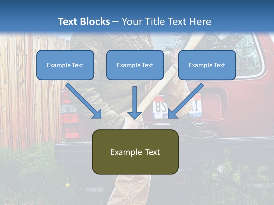 A Man Holding A Baseball Bat Sitting On The Back Of A Truck PowerPoint Template