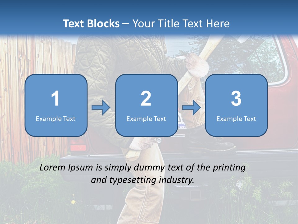 A Man Holding A Baseball Bat Sitting On The Back Of A Truck PowerPoint Template