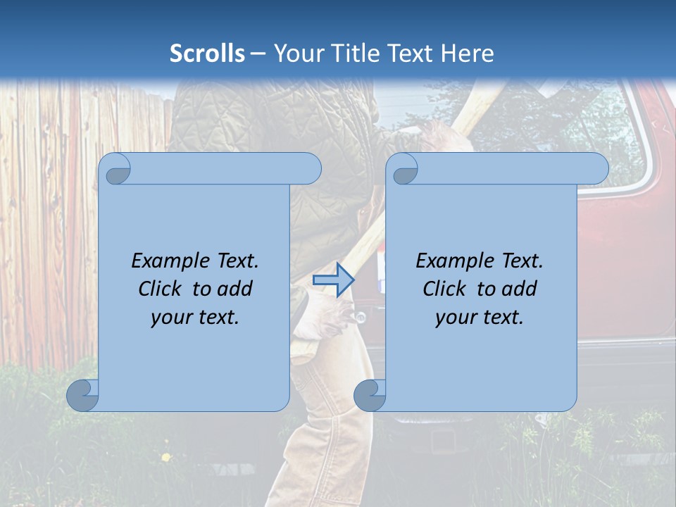 A Man Holding A Baseball Bat Sitting On The Back Of A Truck PowerPoint Template