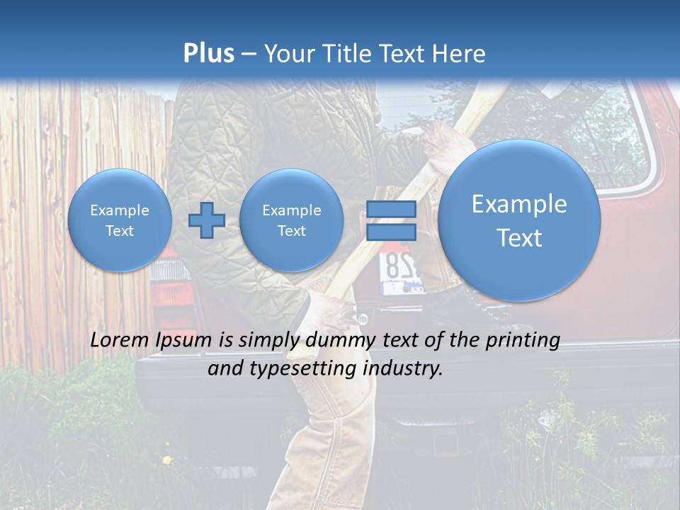 A Man Holding A Baseball Bat Sitting On The Back Of A Truck PowerPoint Template