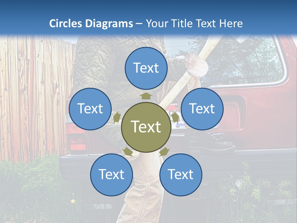 A Man Holding A Baseball Bat Sitting On The Back Of A Truck PowerPoint Template