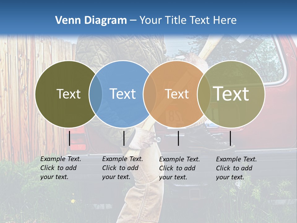 A Man Holding A Baseball Bat Sitting On The Back Of A Truck PowerPoint Template