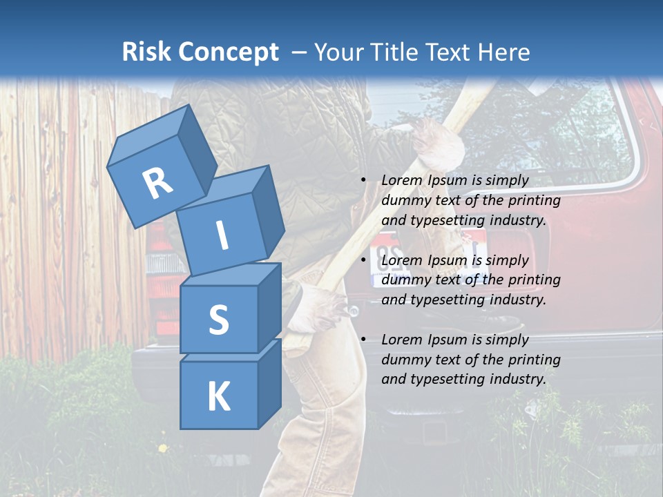 A Man Holding A Baseball Bat Sitting On The Back Of A Truck PowerPoint Template