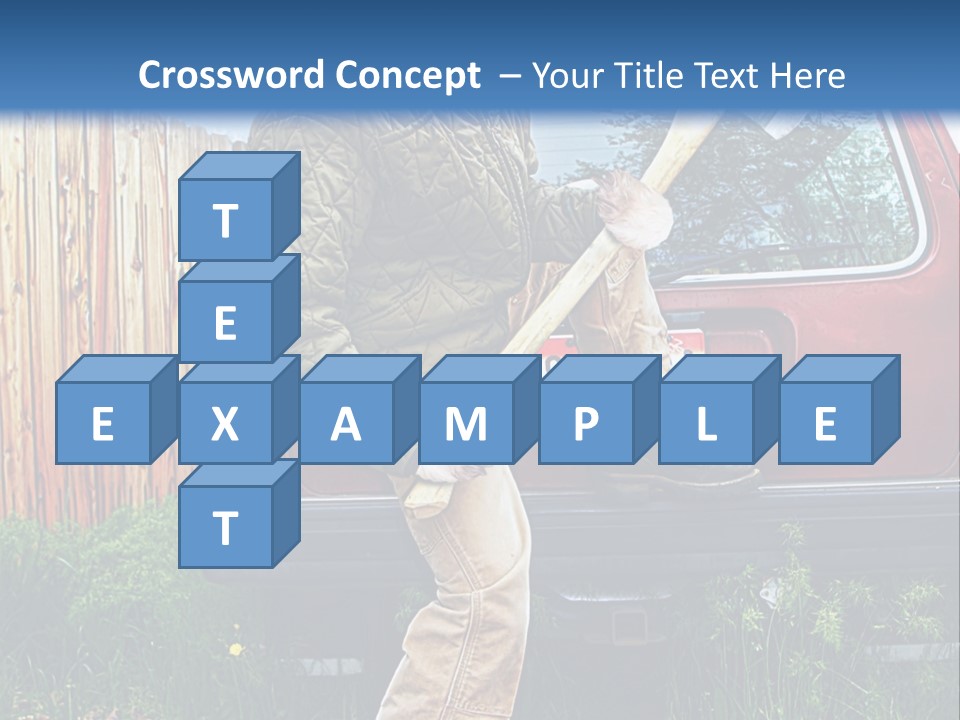A Man Holding A Baseball Bat Sitting On The Back Of A Truck PowerPoint Template