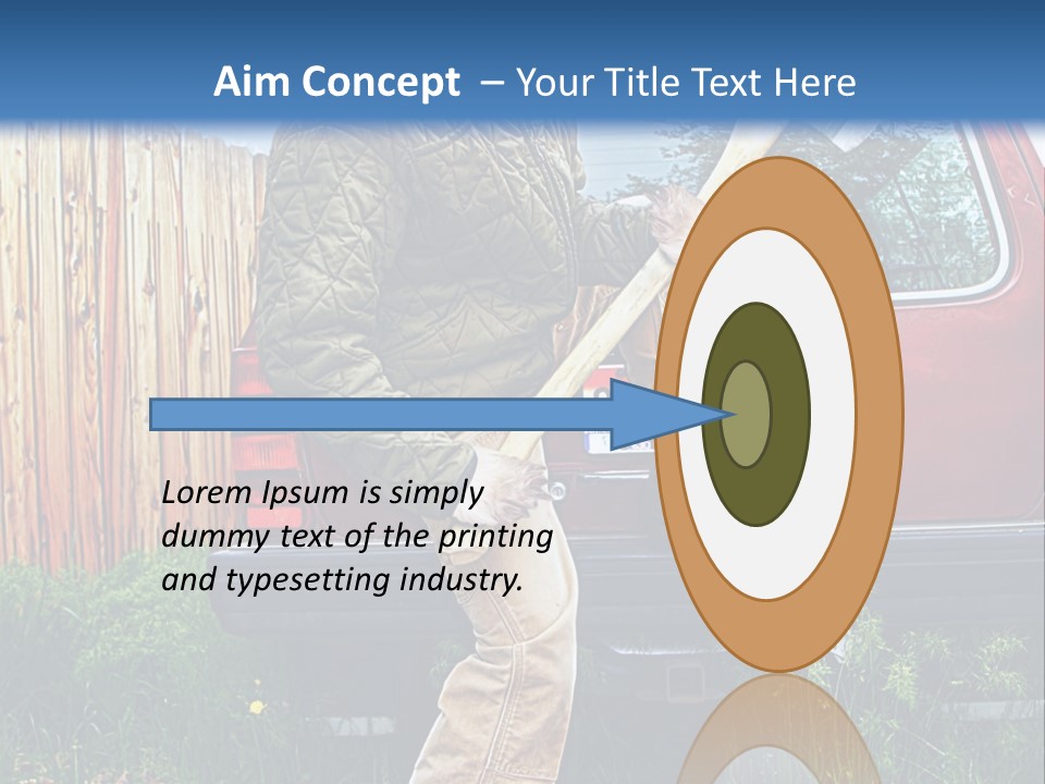 A Man Holding A Baseball Bat Sitting On The Back Of A Truck PowerPoint Template