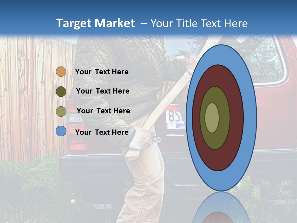 A Man Holding A Baseball Bat Sitting On The Back Of A Truck PowerPoint Template