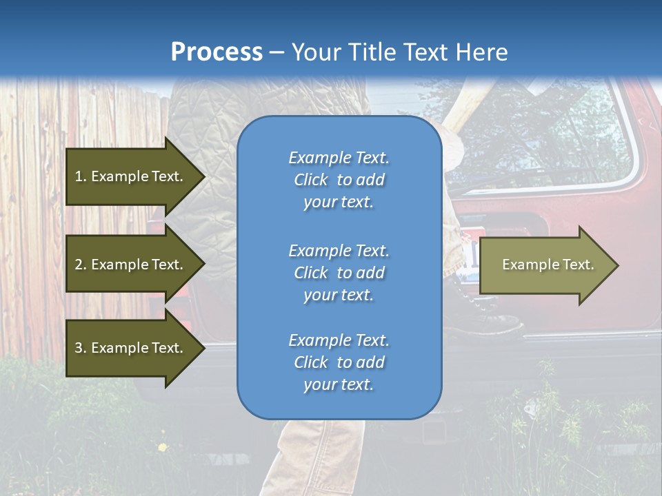 A Man Holding A Baseball Bat Sitting On The Back Of A Truck PowerPoint Template