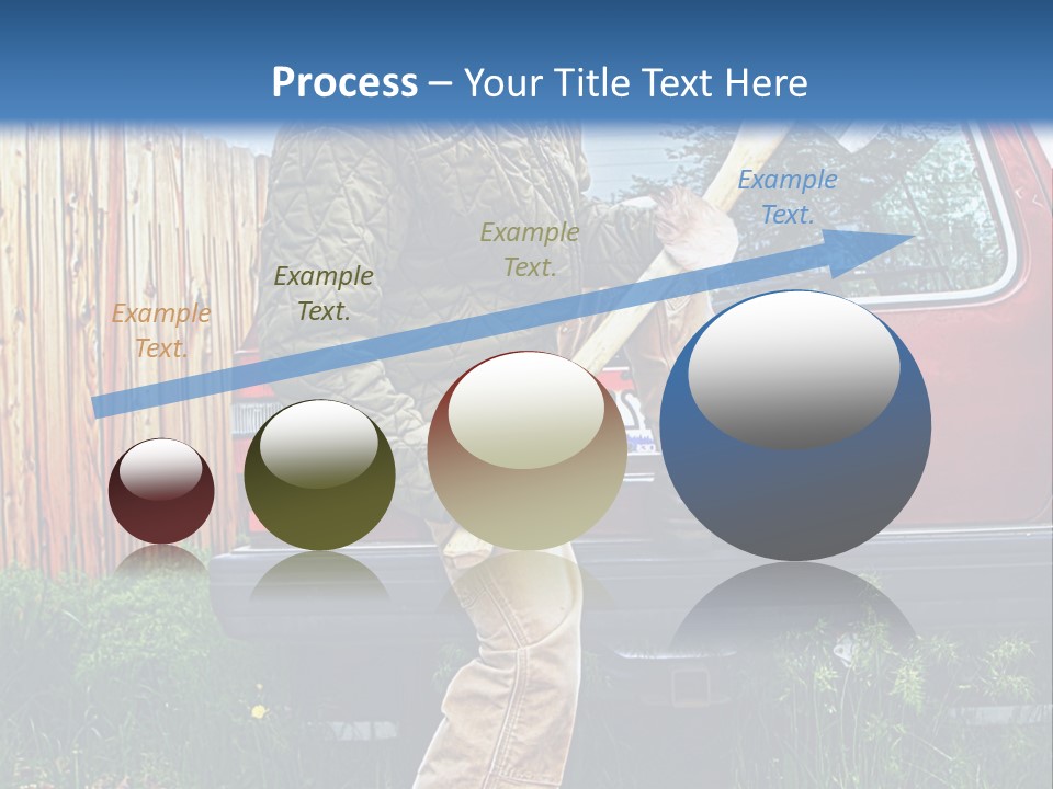 A Man Holding A Baseball Bat Sitting On The Back Of A Truck PowerPoint Template