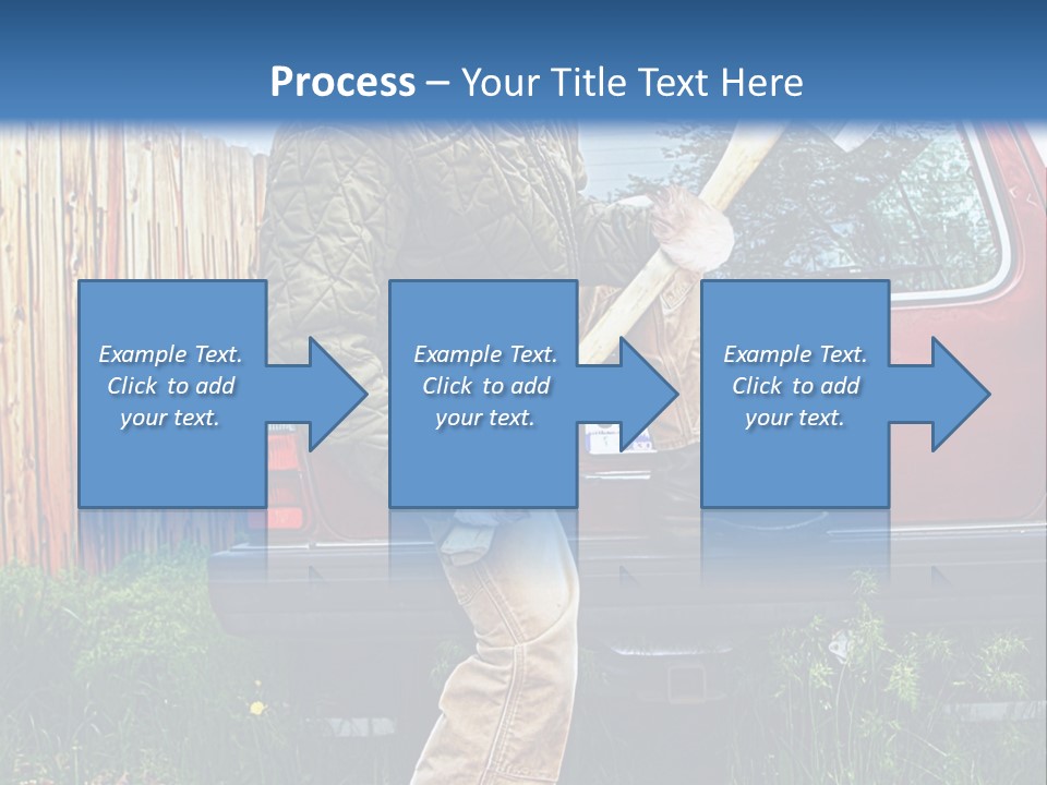 A Man Holding A Baseball Bat Sitting On The Back Of A Truck PowerPoint Template