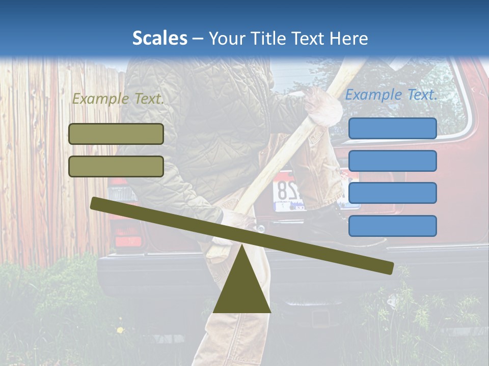 A Man Holding A Baseball Bat Sitting On The Back Of A Truck PowerPoint Template