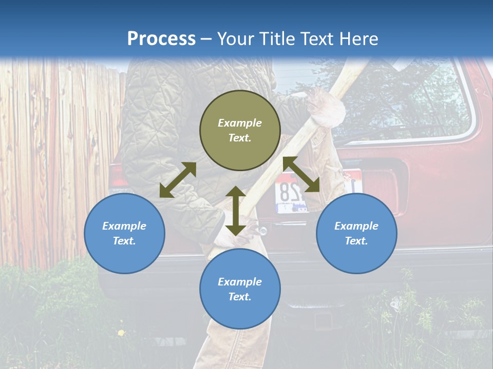 A Man Holding A Baseball Bat Sitting On The Back Of A Truck PowerPoint Template