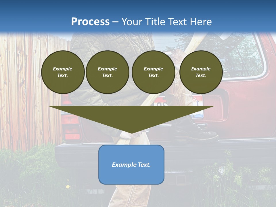 A Man Holding A Baseball Bat Sitting On The Back Of A Truck PowerPoint Template