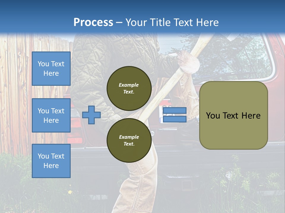 A Man Holding A Baseball Bat Sitting On The Back Of A Truck PowerPoint Template