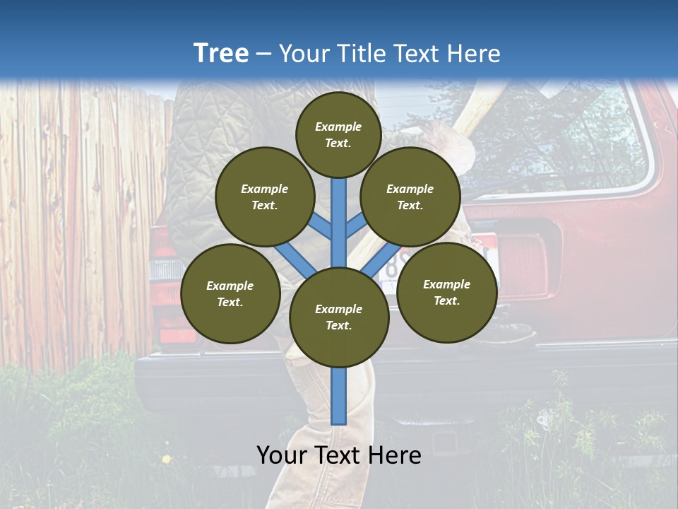 A Man Holding A Baseball Bat Sitting On The Back Of A Truck PowerPoint Template