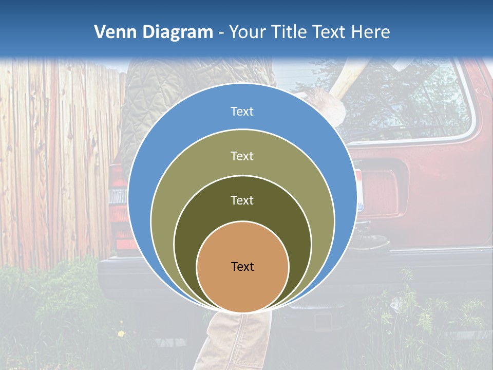 A Man Holding A Baseball Bat Sitting On The Back Of A Truck PowerPoint Template