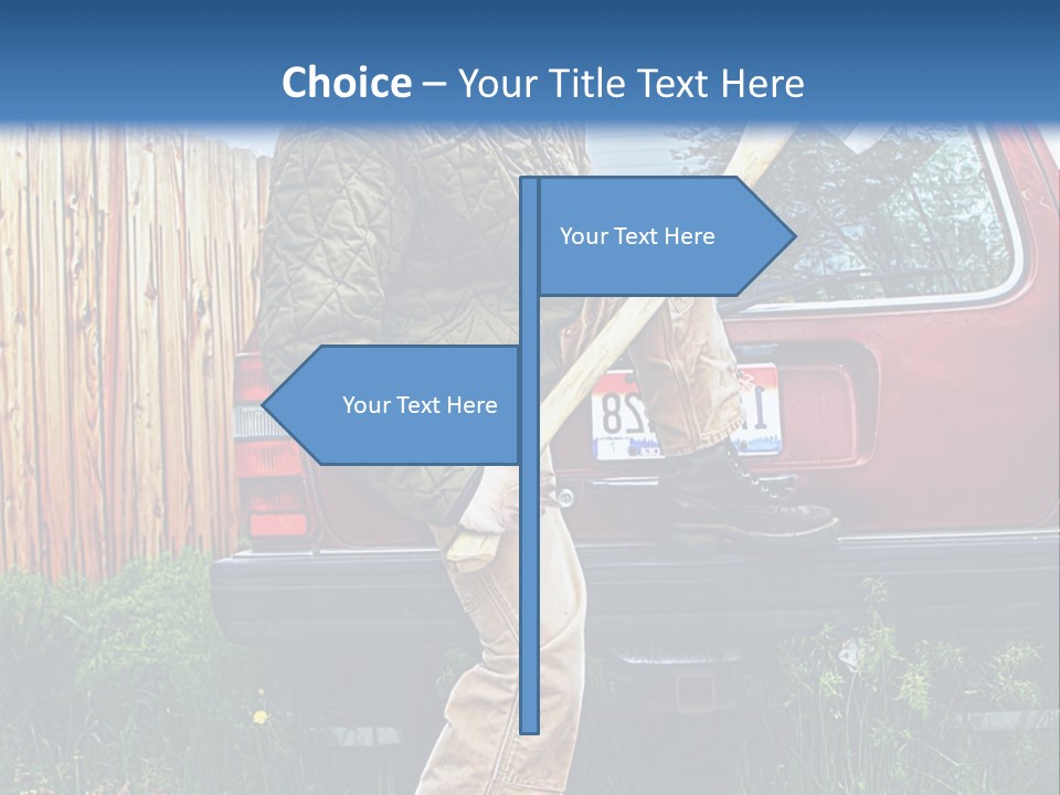 A Man Holding A Baseball Bat Sitting On The Back Of A Truck PowerPoint Template