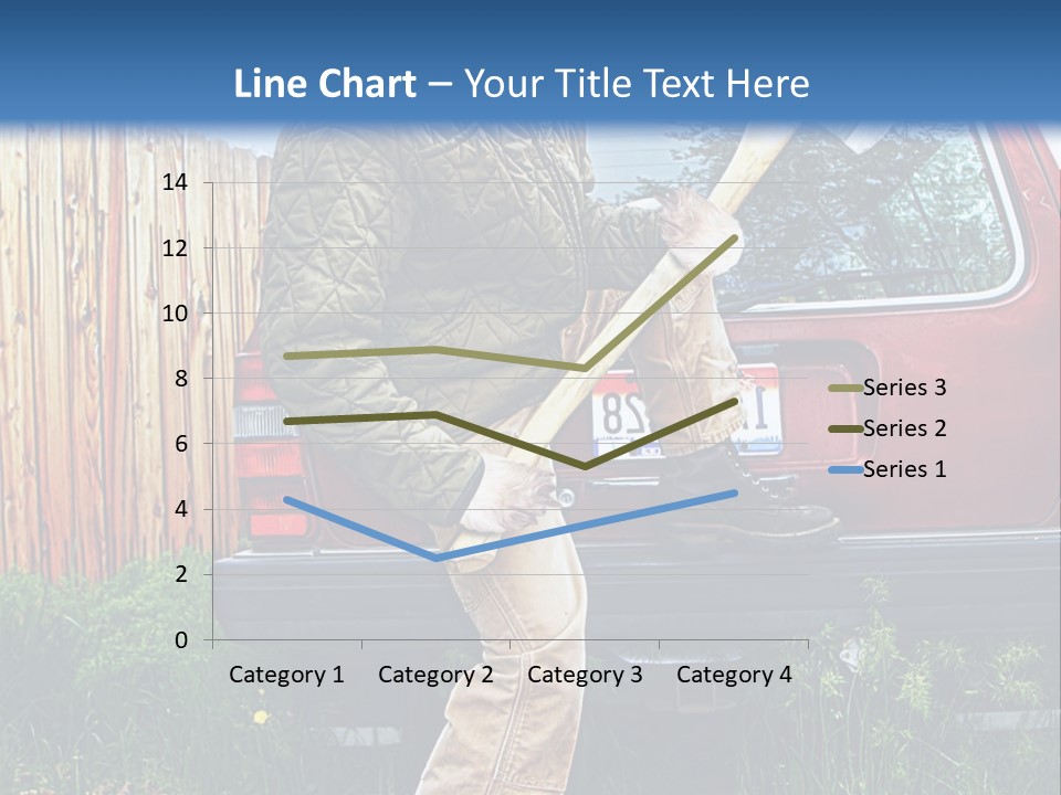 A Man Holding A Baseball Bat Sitting On The Back Of A Truck PowerPoint Template