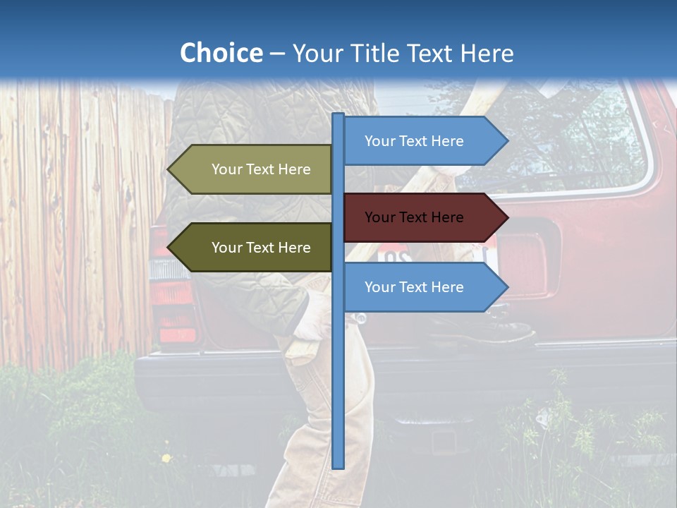 A Man Holding A Baseball Bat Sitting On The Back Of A Truck PowerPoint Template