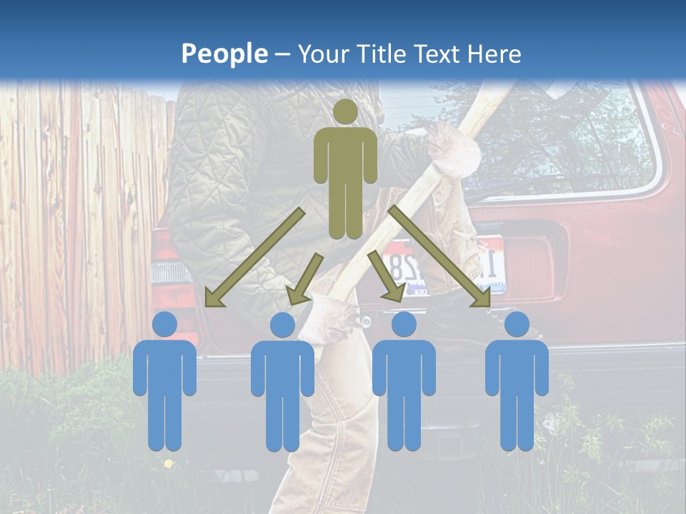 A Man Holding A Baseball Bat Sitting On The Back Of A Truck PowerPoint Template