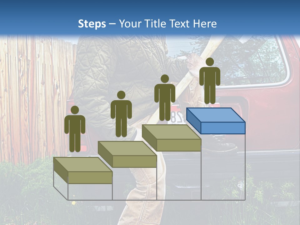 A Man Holding A Baseball Bat Sitting On The Back Of A Truck PowerPoint Template