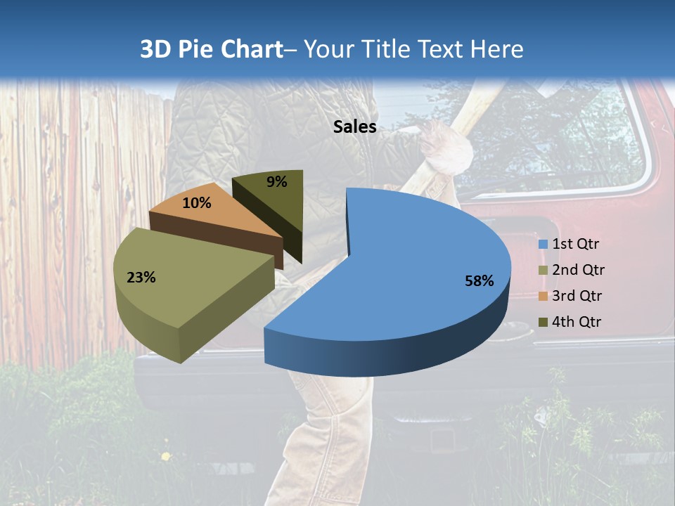 A Man Holding A Baseball Bat Sitting On The Back Of A Truck PowerPoint Template