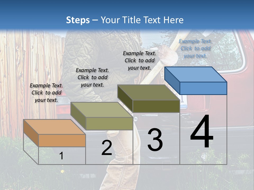 A Man Holding A Baseball Bat Sitting On The Back Of A Truck PowerPoint Template