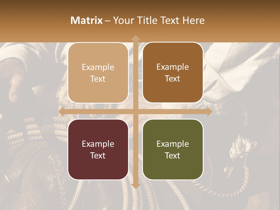 A Man Is Sitting On A Horse Holding A Rope PowerPoint Template