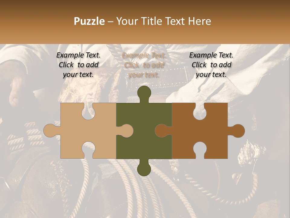 A Man Is Sitting On A Horse Holding A Rope PowerPoint Template