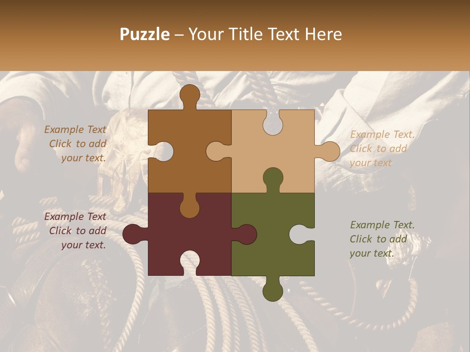 A Man Is Sitting On A Horse Holding A Rope PowerPoint Template