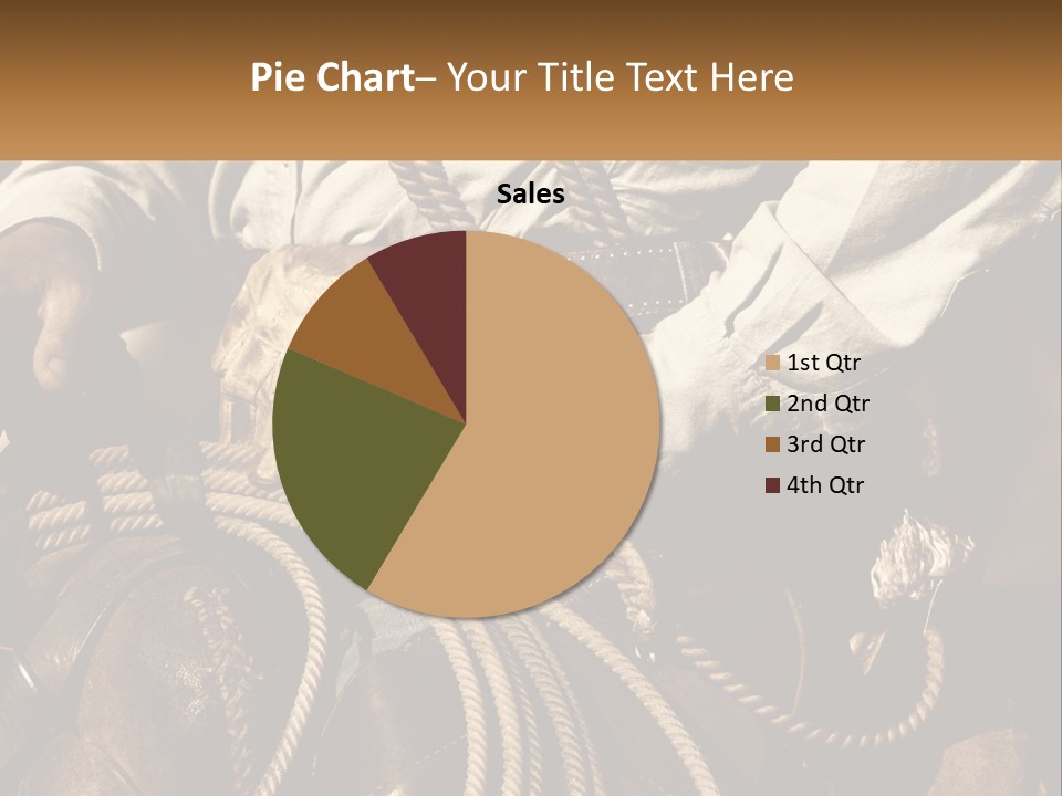 A Man Is Sitting On A Horse Holding A Rope PowerPoint Template