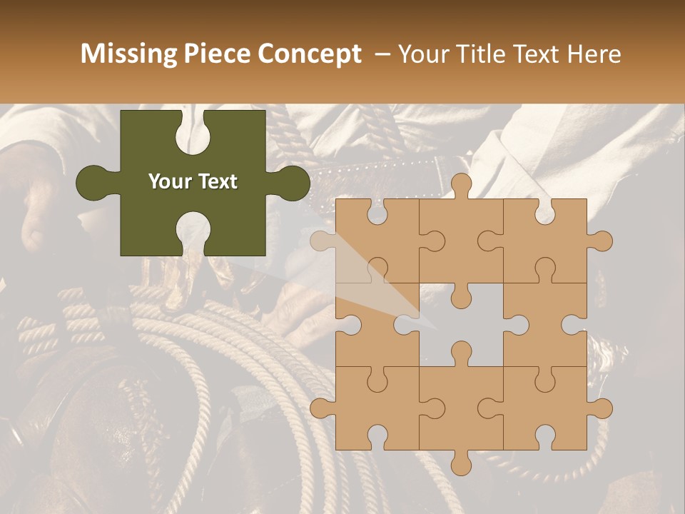 A Man Is Sitting On A Horse Holding A Rope PowerPoint Template