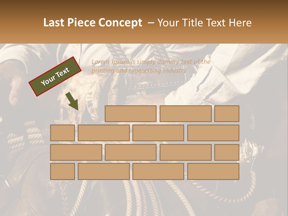 A Man Is Sitting On A Horse Holding A Rope PowerPoint Template