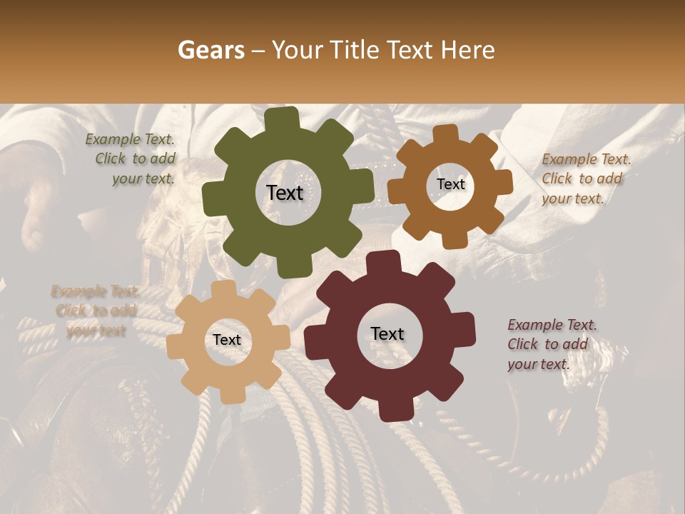 A Man Is Sitting On A Horse Holding A Rope PowerPoint Template