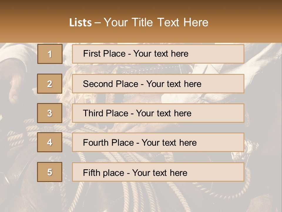 A Man Is Sitting On A Horse Holding A Rope PowerPoint Template