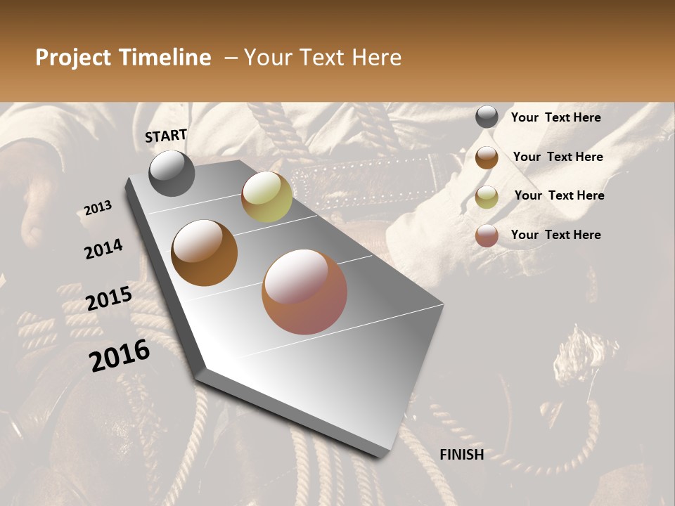 A Man Is Sitting On A Horse Holding A Rope PowerPoint Template