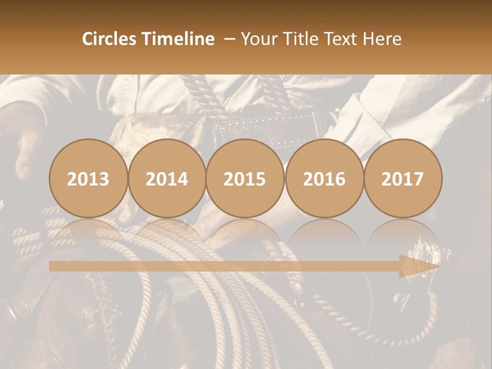 A Man Is Sitting On A Horse Holding A Rope PowerPoint Template