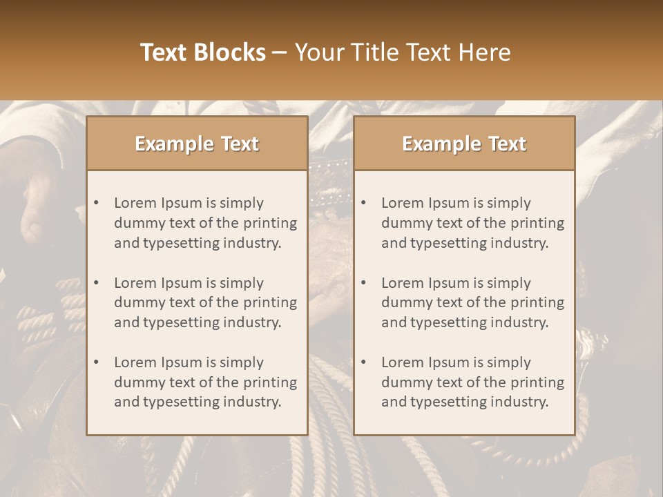 A Man Is Sitting On A Horse Holding A Rope PowerPoint Template