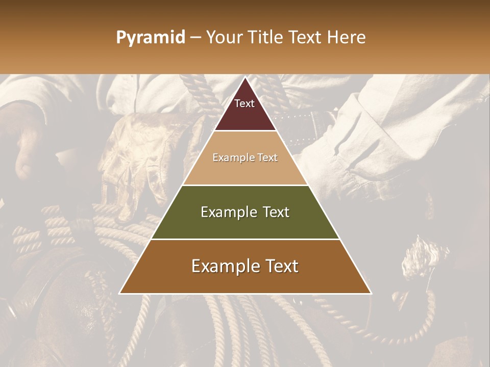 A Man Is Sitting On A Horse Holding A Rope PowerPoint Template