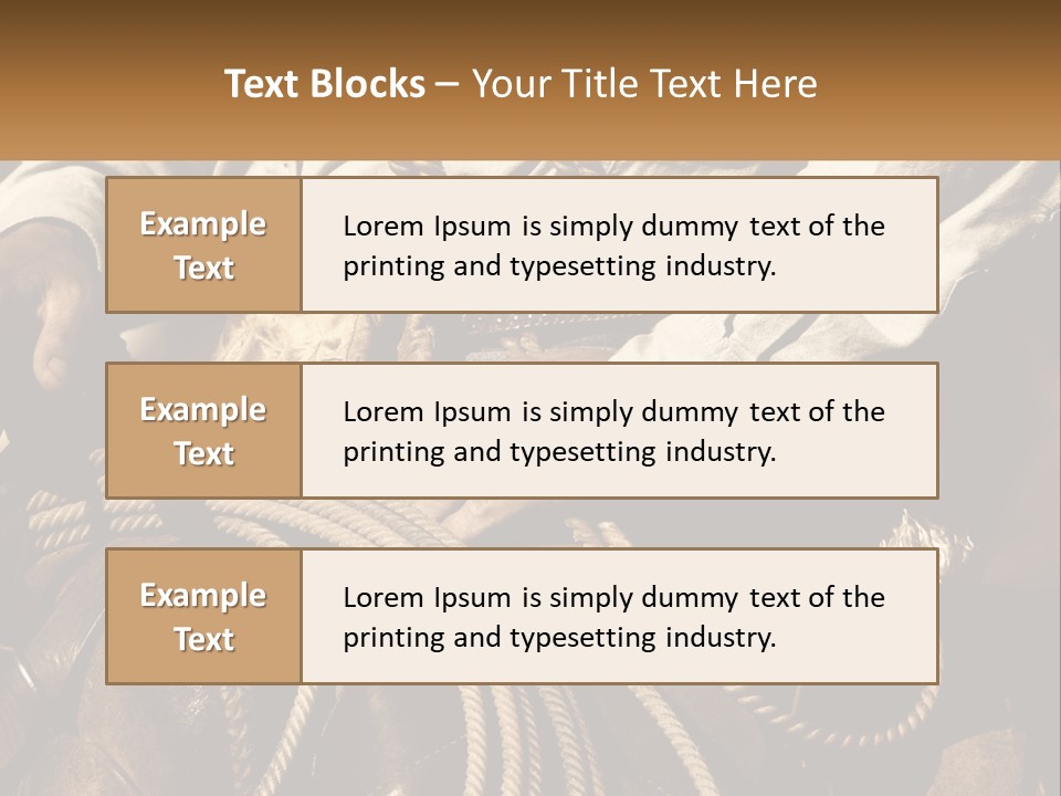 A Man Is Sitting On A Horse Holding A Rope PowerPoint Template