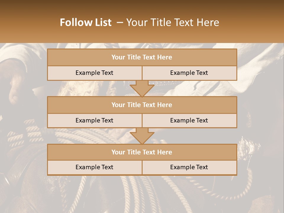 A Man Is Sitting On A Horse Holding A Rope PowerPoint Template