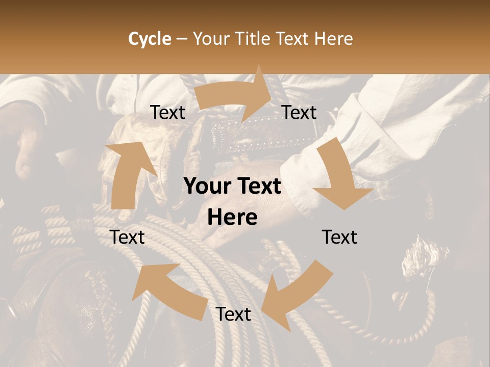 A Man Is Sitting On A Horse Holding A Rope PowerPoint Template