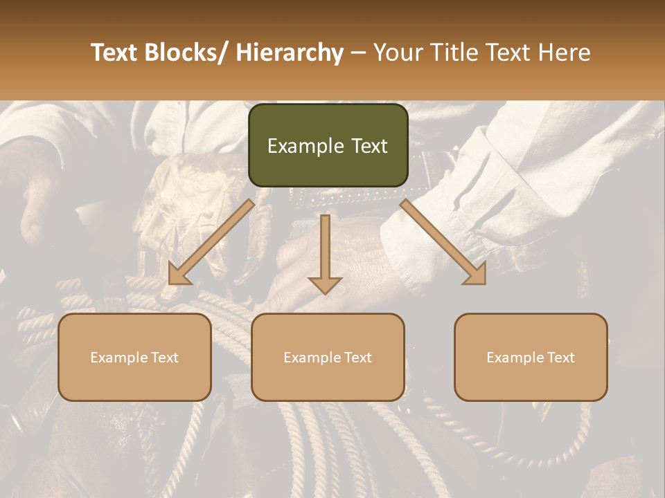 A Man Is Sitting On A Horse Holding A Rope PowerPoint Template