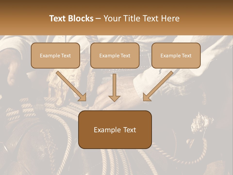 A Man Is Sitting On A Horse Holding A Rope PowerPoint Template