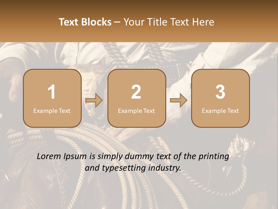 A Man Is Sitting On A Horse Holding A Rope PowerPoint Template