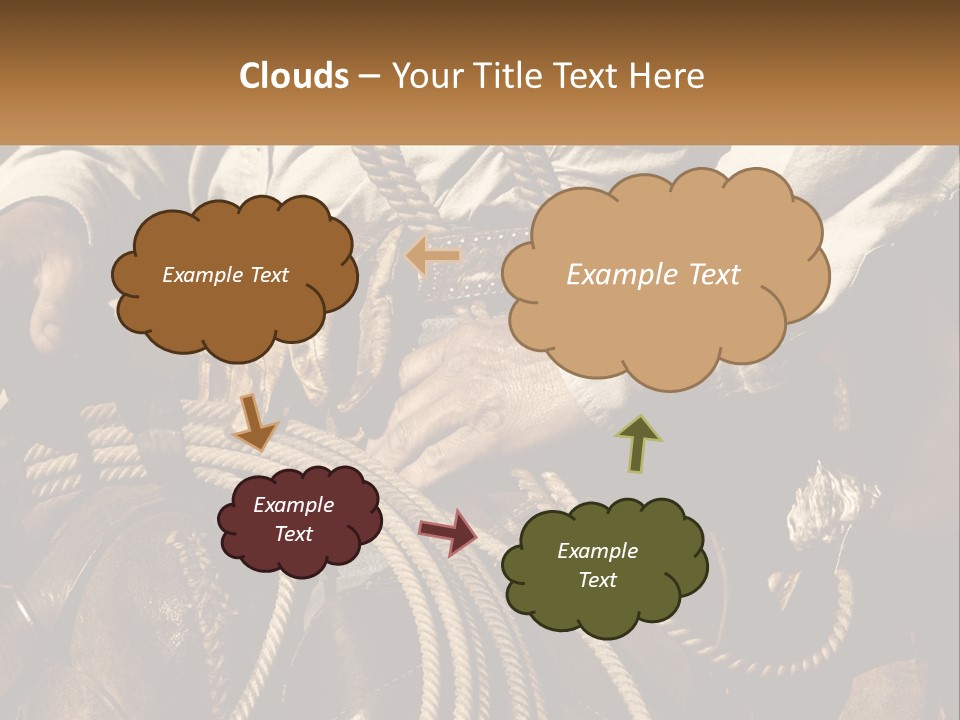 A Man Is Sitting On A Horse Holding A Rope PowerPoint Template