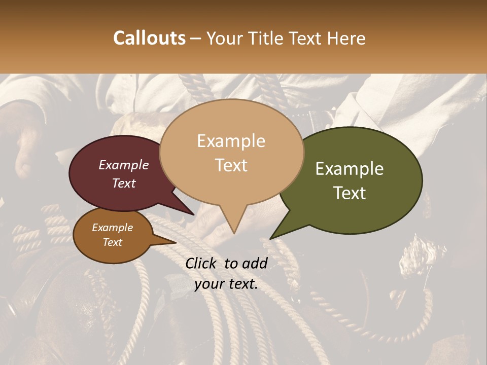 A Man Is Sitting On A Horse Holding A Rope PowerPoint Template