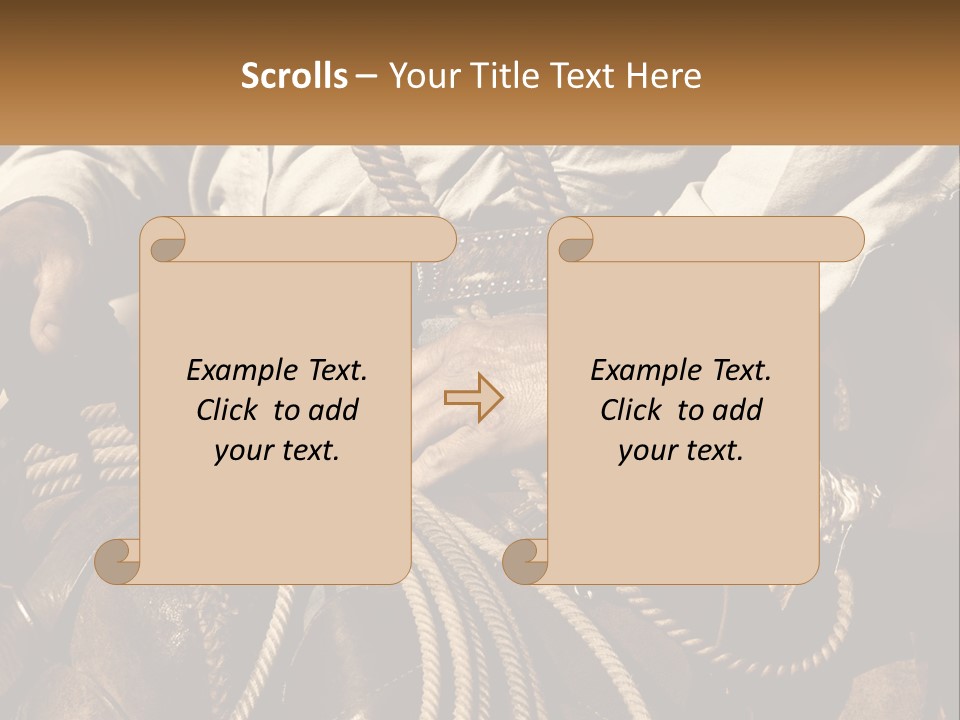 A Man Is Sitting On A Horse Holding A Rope PowerPoint Template