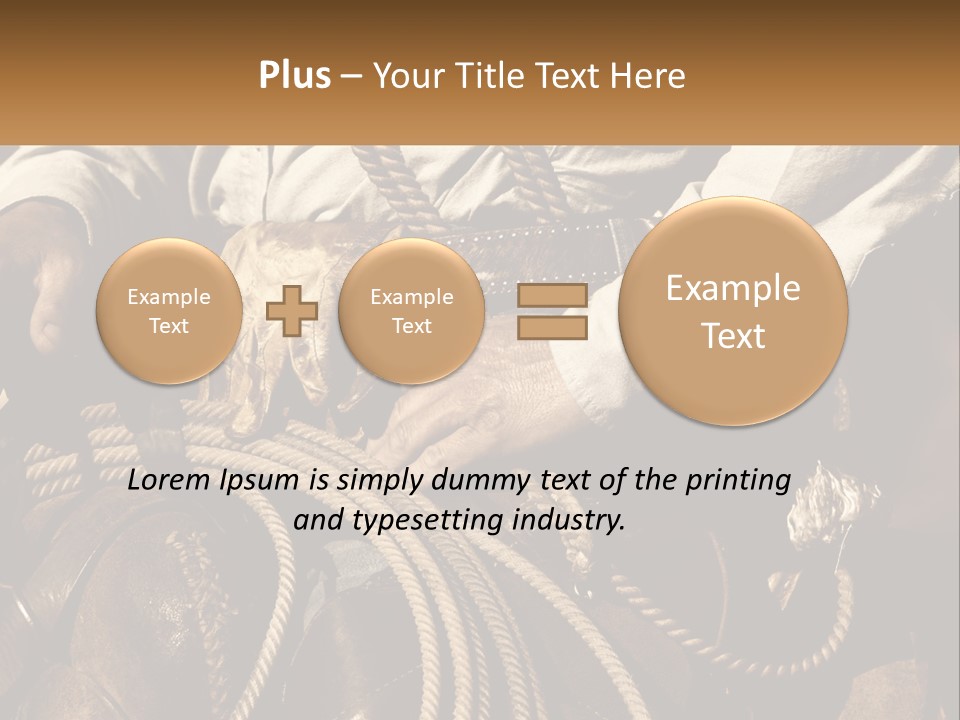 A Man Is Sitting On A Horse Holding A Rope PowerPoint Template
