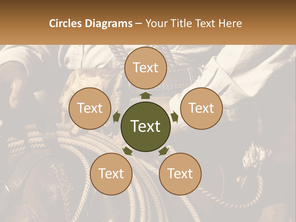 A Man Is Sitting On A Horse Holding A Rope PowerPoint Template